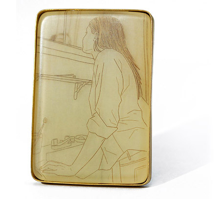 Melanie Bilenker's brooch "Bathroom Mirror"