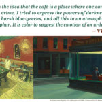 Edward Hopper's Nighthawks was informed by Vincent van Gogh's Night Cafe