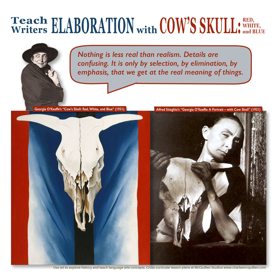Shipwreck Kan ikke venlige Teach Writers Elaboration with Cow's Skull: Red, White, and Blue