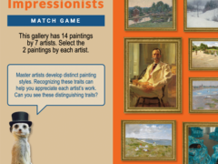 American Impressionists Match Game