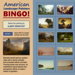 American Landscape Painters BINGO