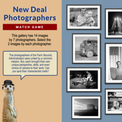 New Deal Photographers Match Game
